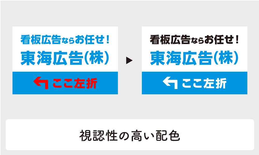 看板広告の配色